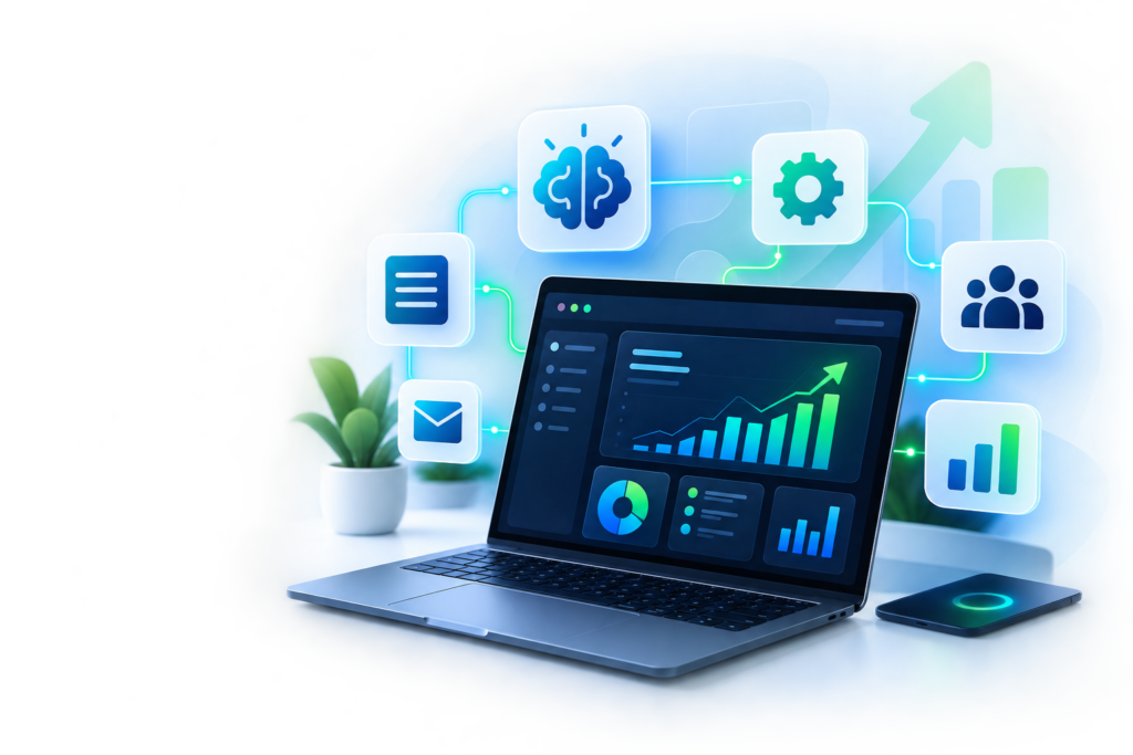 AI automation and businesss growth systems dashboard